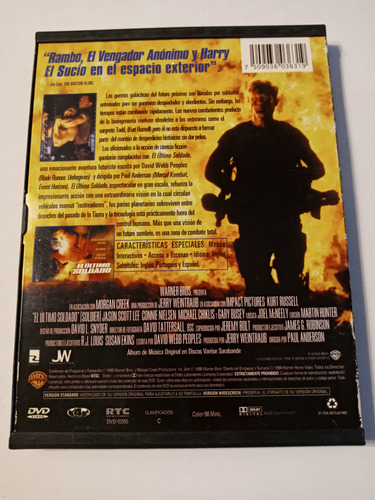 Kurt Russell El Ultimo Soldado Dvd Cajita De Cartón (Usado)