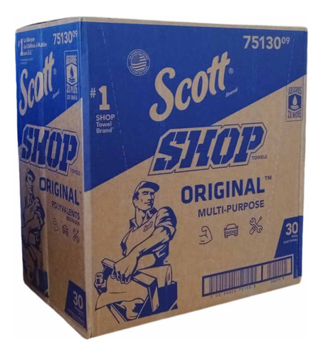 Rollo Toalla Scott Shop Absorbente Servitoalla 97103 2 Cajas