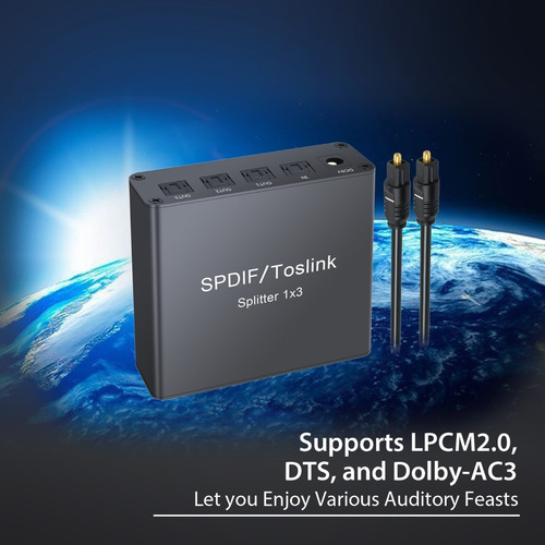 Proster Divisor De Audio Digital Óptico Spdif Toslink