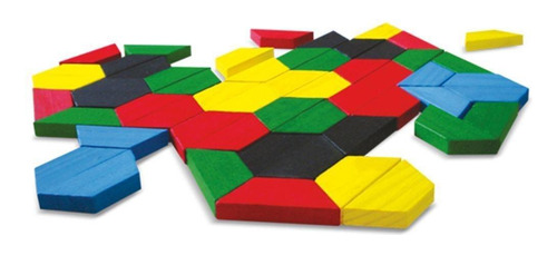 Brinquedo Pedagógico Em Madeira Mosaico 72 Peças - Xalingo