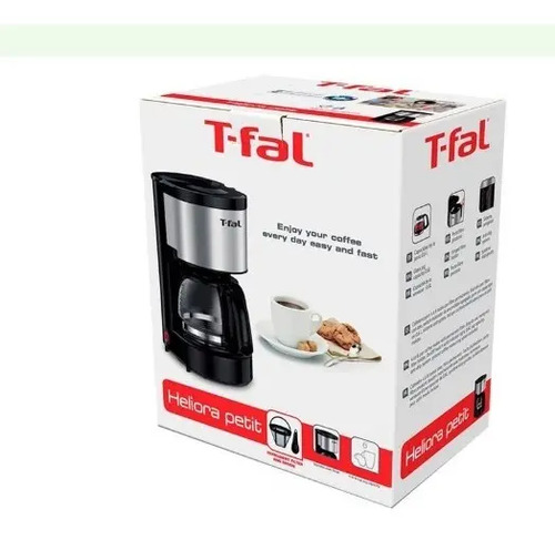Cafetera T-fal® Cm3218mx Negra Heliora 4 Tazas Nuevo Modelo | Envío gratis