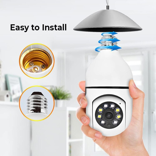 Cámara Smart Bulb De 2.0 Millones De Hd Con Monitoreo Remoto