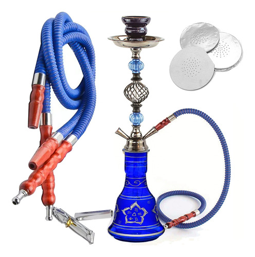 Hookah Shisha Turk Azul 2 Mangueras