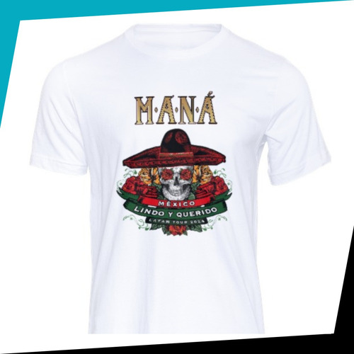 Remera Personalizada Maná 2024 Sublimada