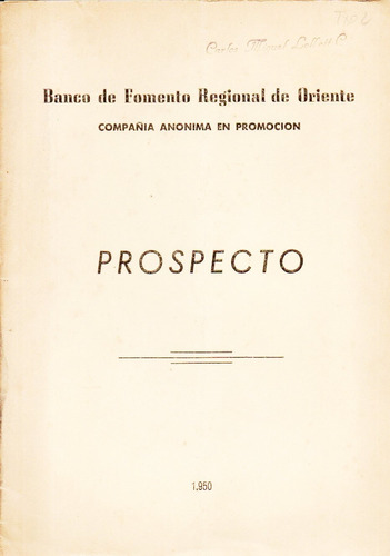 Prospecto Del Banco De Fomento Regional De Oriente  F