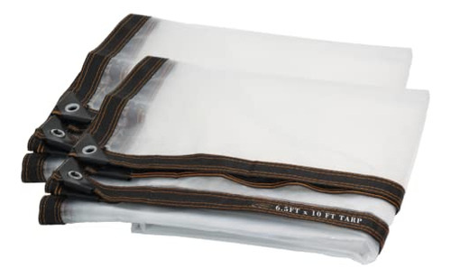 2 Pack Clear Tarp 6.5ft×10ft Waterproof Clear Plastic ...