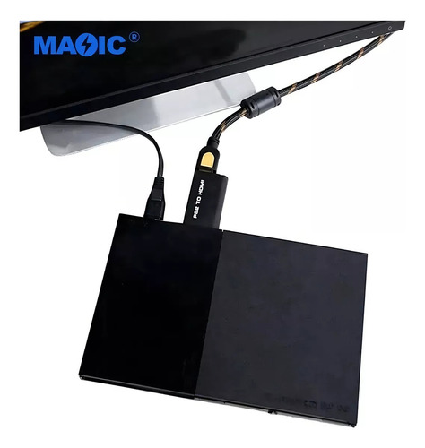 Adaptador Conversor Ps2 Audio Vídeo Av Para Cabo Hdmi