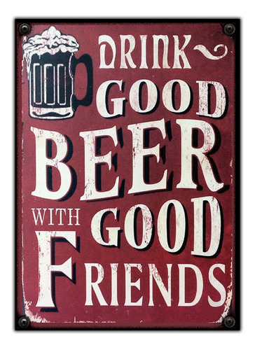 #157 - Cuadro Vintage 21 X 29 Cm / No Chapa Publicidad Beer