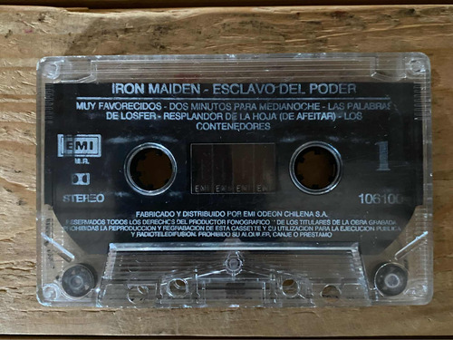 Cassette Iron Maiden Esclavo Del Poder (powerslave)