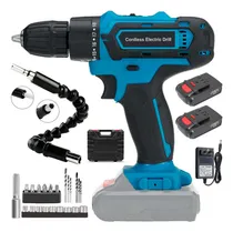 Comprar Taladro Atornillador 21v Inalámbrico 24 Accesorios 2 Bateria
