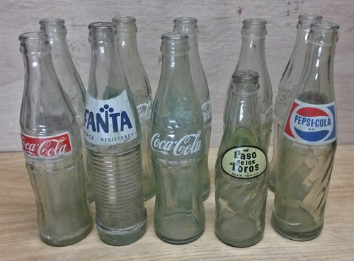 Antiguas Botellas De Coca Cola Fanta Paso Pepsi Antiques !