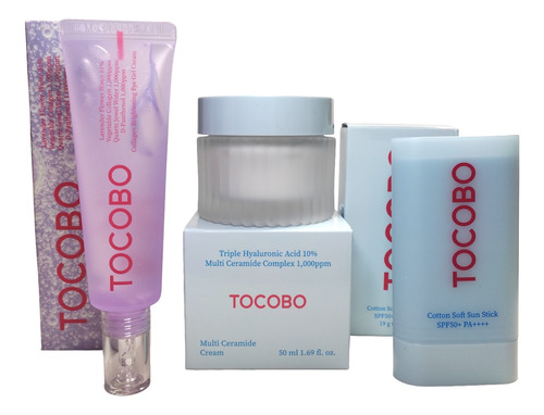 Kit Tocobo Protector Solar + Contorno Ojos + Crema Hidratant