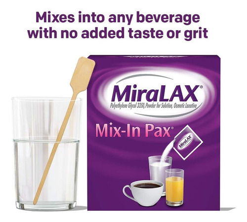 Miralax, Pacotes De Pó Laxante Por Caixa, 0,5 Onças