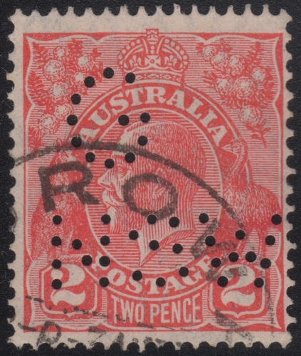 Imagen 1 de 1 de Estampillas Australia 1928 - Rey Jorge V / Perforado G Nsw