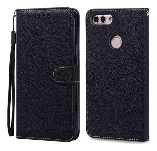 Funda De Piel Tipo Cartera Con Tapa Para Huawei P Smart 2018