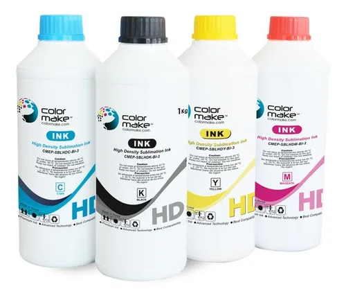 comprar Kit Tinta Para Sublimacion Sublimar 1 Litro  Color Make Cmyk