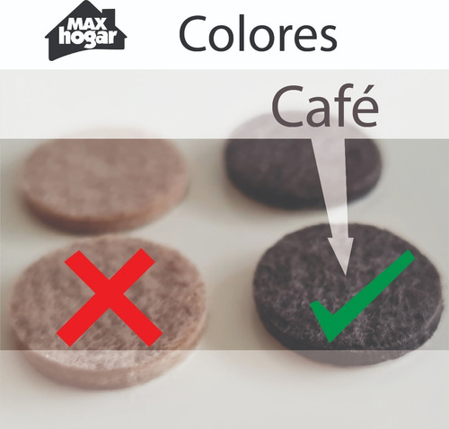 Imagen 5 de 5 de Caja 176 Und Fieltro Protector Adhesivo Ø1in Café Max Hogar