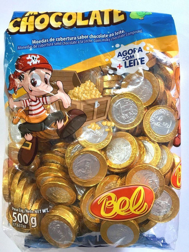 Moedas De Chocolate - Pacotes Com 500gr - Não É Frete Grátis