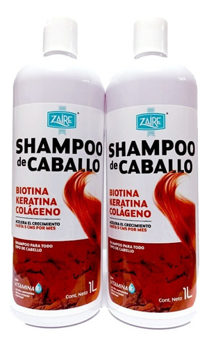 Shampoo De Caballo Con Biotina Colágeno Y Keratina 2 Piezas
