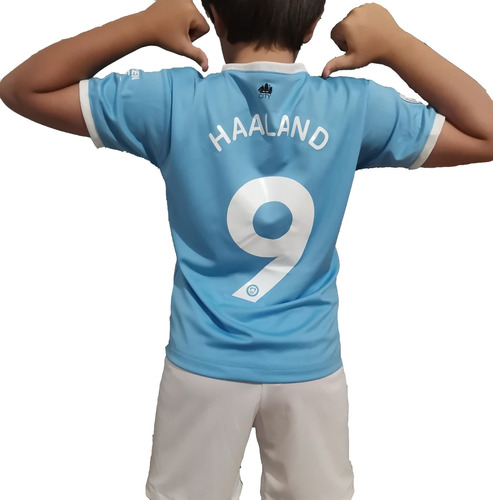 Equipo Camiseta Y Short Haaland Niños