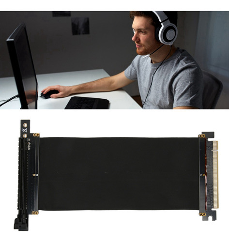 Extensor De Cabo Vertical Pcie 3.0 X16 128 Gbp/s Em Ângulo