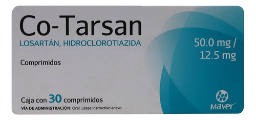 Co-tarsan Caja Con 30 Comprimidos De 50/12.5 Mg C/u