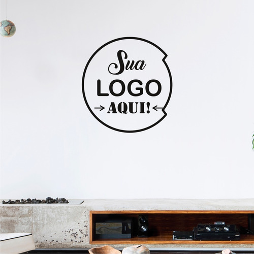 Adesivo Parede Personalizado Sua Marca Logo Empresa Salão Estética Designer Sobrancelha Clínica Nome