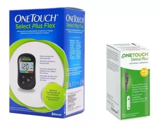Kit Glucómetro One Touch Select Plus Flex + 60 Lancetas