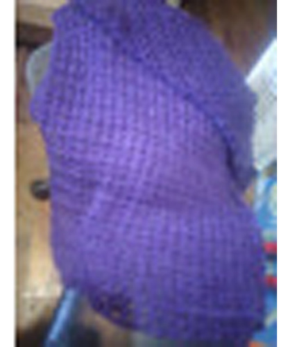 Manta Cubrecama Lana Crochet Artesanal - 2 M X 1 M Violeta
