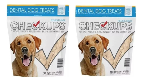 Botana Para Perro Checkups 48 Piezas Reduce El Sarro Snacks