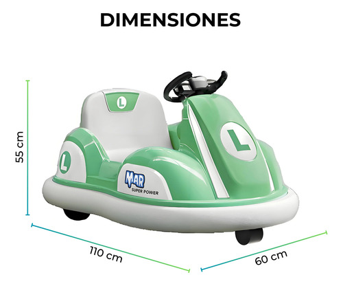 Carrito Mario Kart 12v Montable Eléctrico Con Sonidos Drift