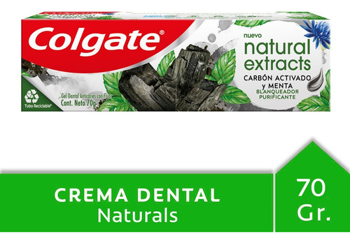 Pasta Dental Colgate Natural Extracts Carbón Y Menta 70g