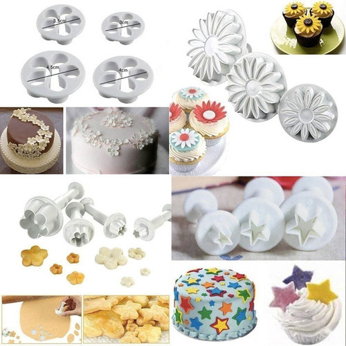 - 68 Moldes Cortadores Fondant Elastico Pastel Flores