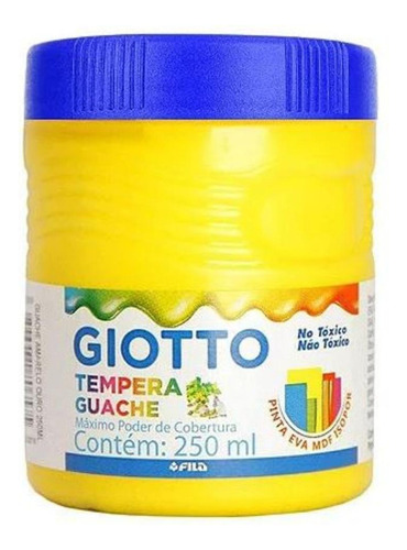 Tinta Tempera Guache Amarelo 250ml - Giotto