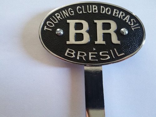 Emblema Br Touring Club Do Brasil Com Suporte Fusca Até 70