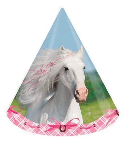 Heart My Horse Party Cone Hats (8 Ct)