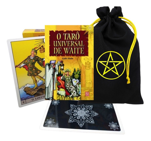 Tarô De Waite 78 Cartas + Saquinho Pentagrama