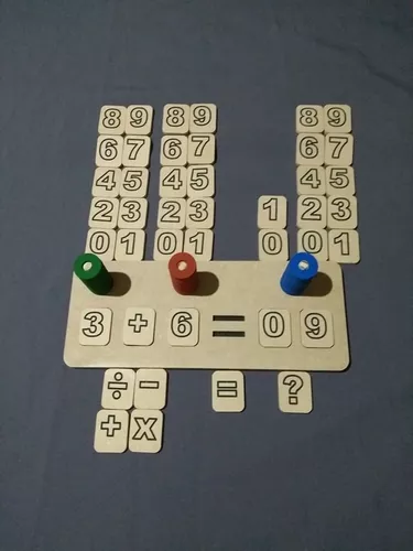 Jogo Primeiras Contas Matemática 72 Peças Pedagogico Autismo