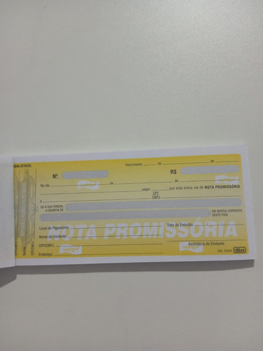 Nota Promissória Pequena Com 50 Folhas Pacote Com 10 Tilibra