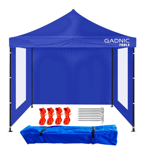 Gazebo plegable Gadnic 3x3 3m x 3m x 3m - azul