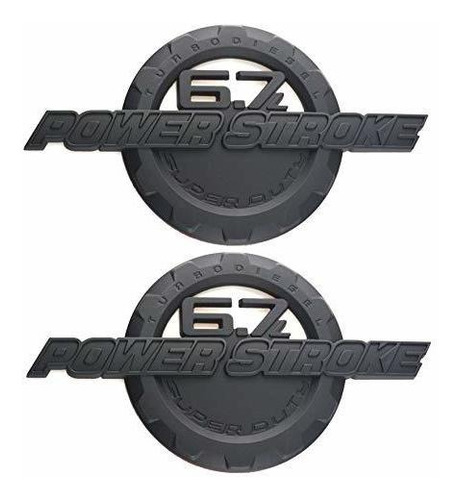 Emblema Logo Paquete De 2 Personalizados 6.7l F250 F350 Pow