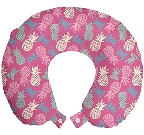 Ambesonne Fruits Travel Pillow Neck Rest, Hipster Exotic Pin