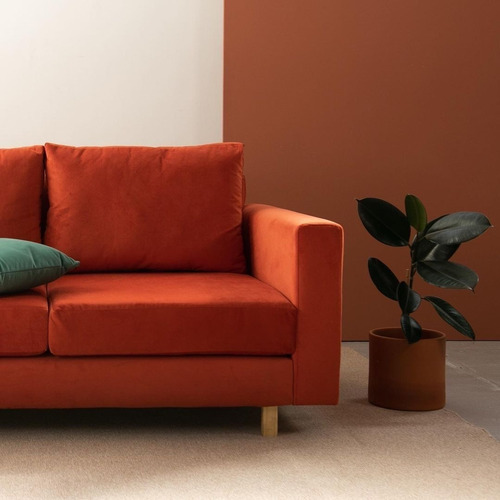 Imagen 4 de 10 de Sillon 2 Cuerpos Sofá Tela Pana 1,60 M Patas Premium