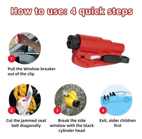 Herramienta Escape Emergencia Cortar Cinturón- Rompe Cristal