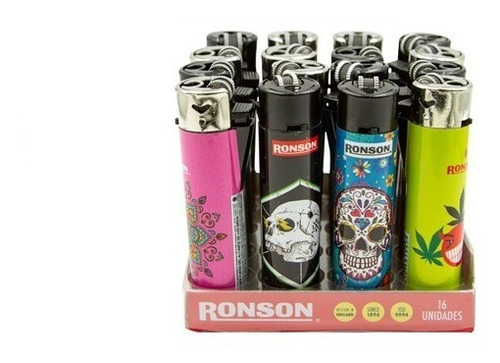 16 Encendedores Ronson Round ( Clipper ) / Maxtabacos