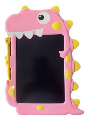 Lousa Magica Tablet Infantil Lcd Dinossauro Cor Rosa