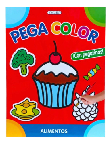 Pega Y Colorea Alimentos - Stickers
