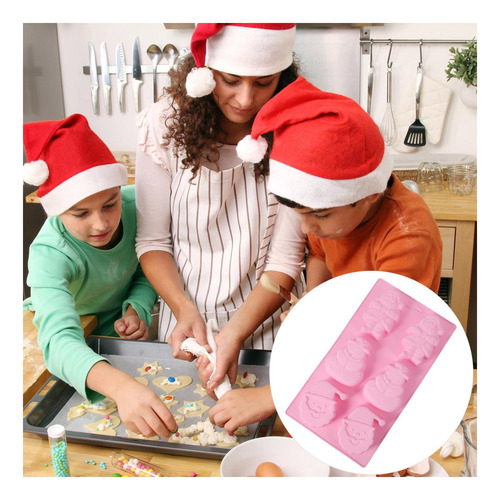Moldes De Pastel De Navidad Hemoton 2pcs De Silicona Santa Y