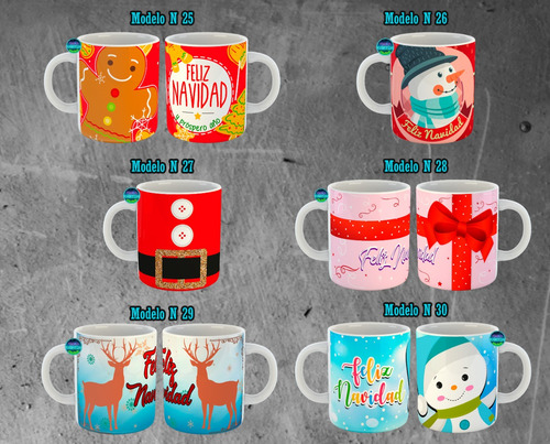 12 Tazas Navidad, Frases, Año Nuevo, Santa Claus, Mayoreo