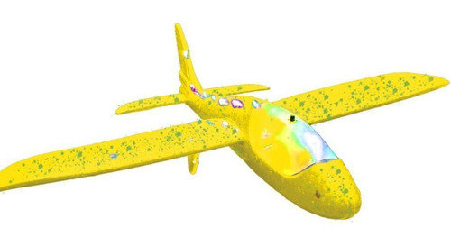 6pz Juguete Avión Avioneta Planeador Luz Led Colores 47 Cms